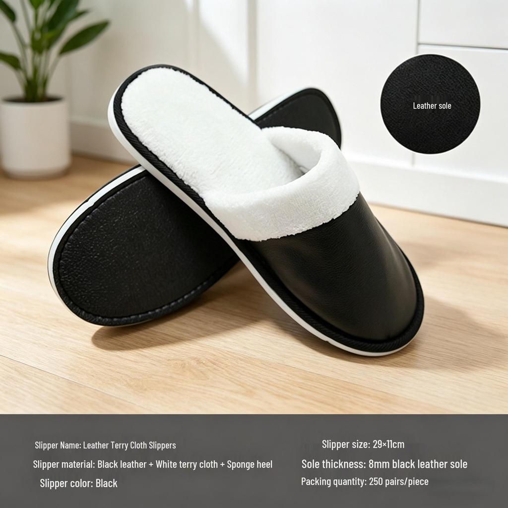 Star Hotel Disposable Non-Slip Slippers for Bed & Breakfast, Guest Room, Beauty Salon, Club House, and Home.