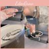 Geometric Lotus Trendy Bamboo Bracelet Chic Alloy Bangle Womens Jewelry Gift
