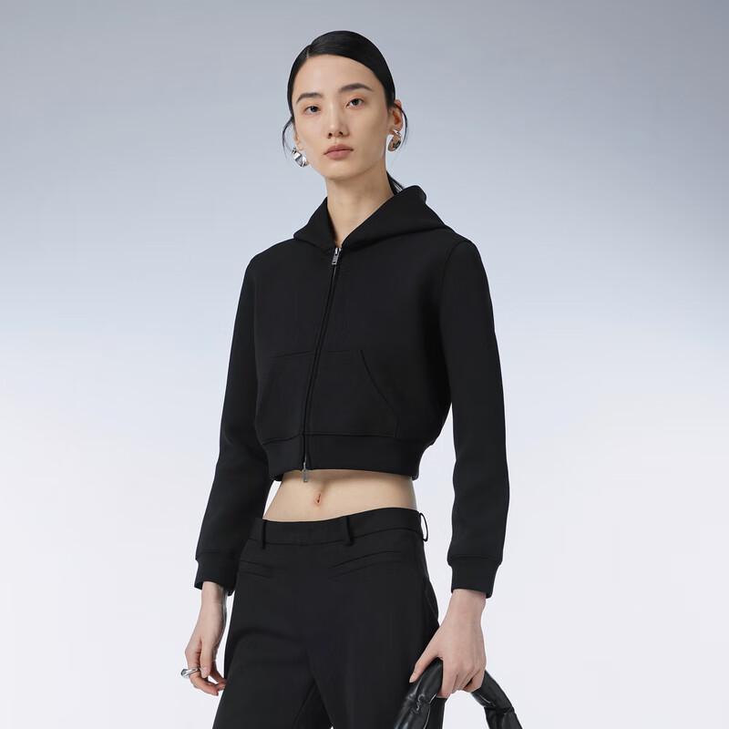 

JNBY 2024 Spring Cropped Hooded Sweatshirt M