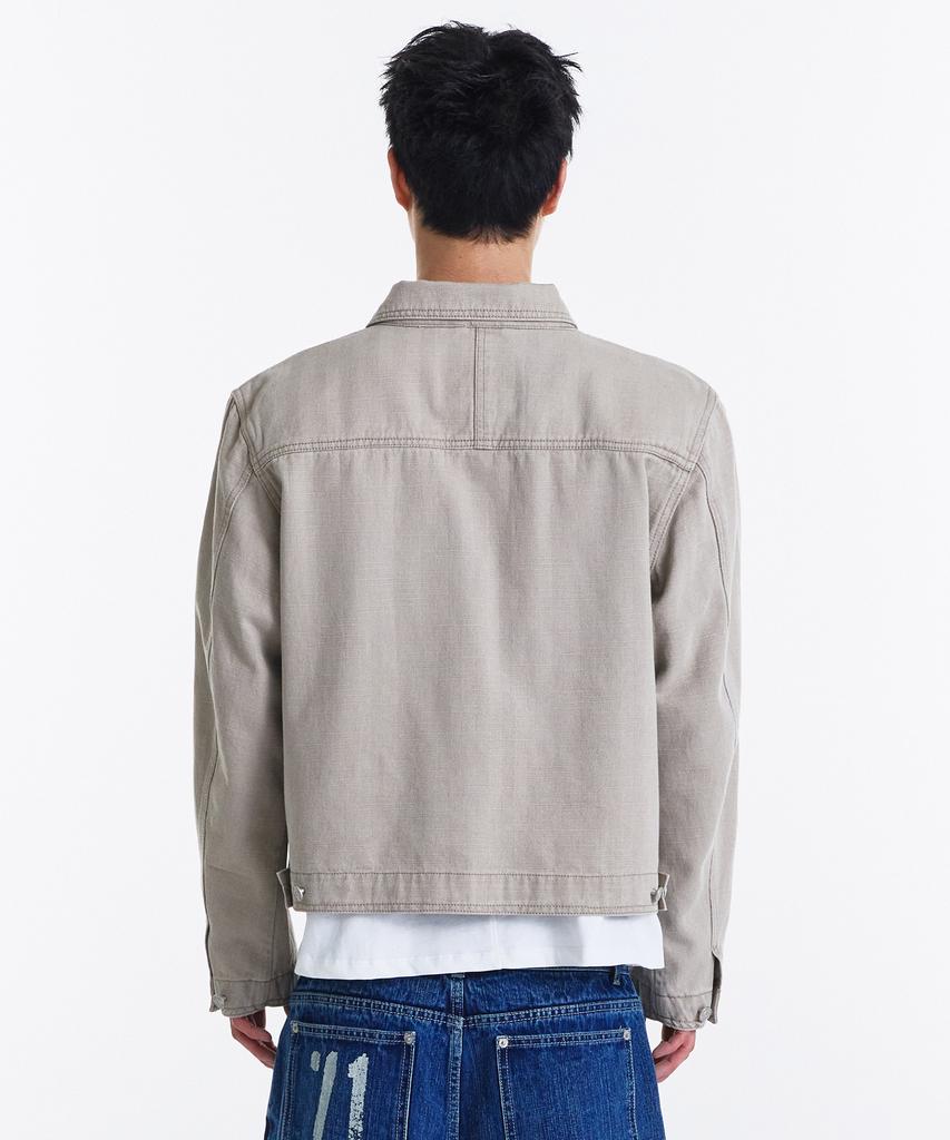 Kichul Pioneer Cotton Trucker Jacket (Beige)