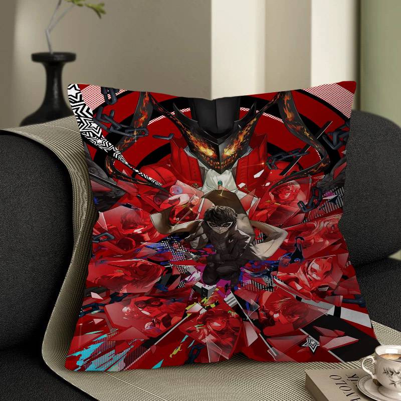 

Persona Hot Video Game Personalized Pillow Cover Kids Bedroom Wild Party Decor Pillowcase Kid Birthday Shower Gift 30x30 cm