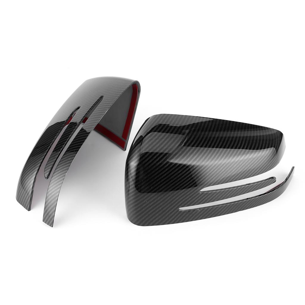 2pcs Side Rearview Mirror Cover Decorative Trim Cap Fit for Mercedes Benz A B C E CLS CLA GLA