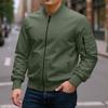 Men's Relaxed-Fit Casual Workwear Baseball Jacket Long-Sleeve Outerwear