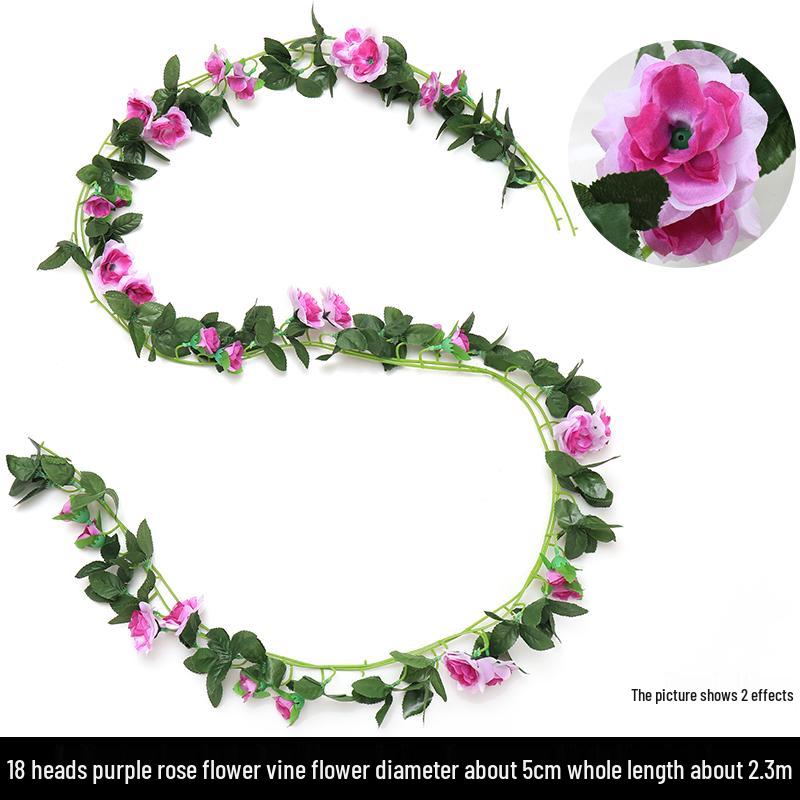 Artificial Rattan Vines for Pipe and Ceiling Decoration - Fake Green Leaves