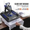 8 In 1 Heat Press Machine 15x15 In 30oz Tumbler Press T-Shirts Black+Blue