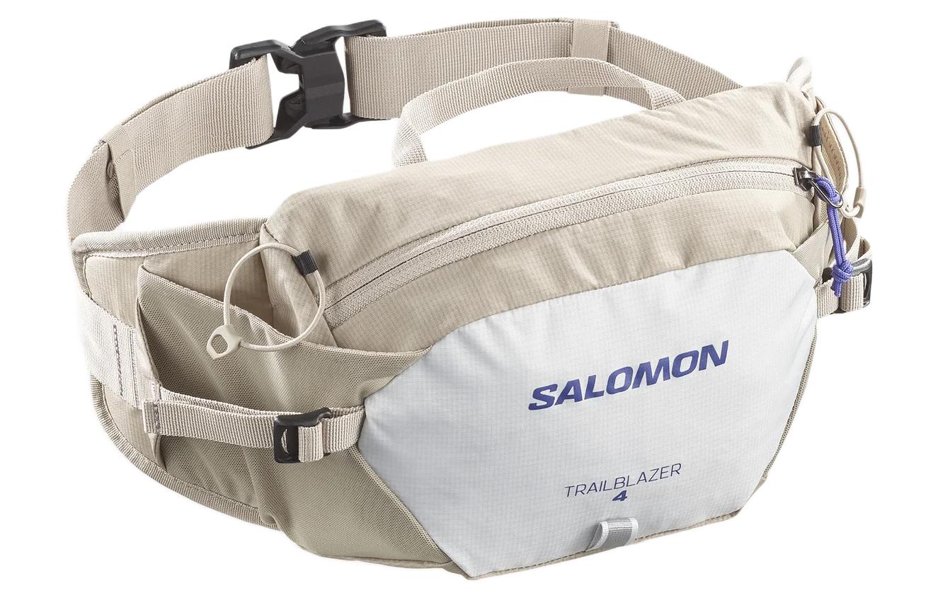SALOMON Fanny Pack Outdoor Bag Polyester Vintage Khaki & Glacier Gray Unisex LC2183900