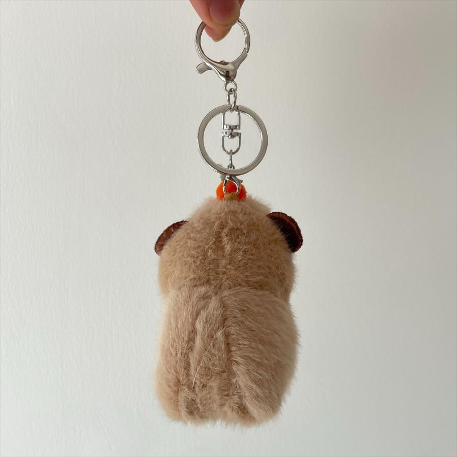 Kapybara plyšový prívesok na kľúče Capibara plyšová hračka prívesok Kawaii taška kľúčenka roztomilé plyšové zvieratká bábiky dekorácia auta vianočný darček