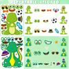18Pcs Dragon DIY Cute Cartoon Puzzle Sticker Creative Animals Make A Face Assembly Stickers Children's Toys