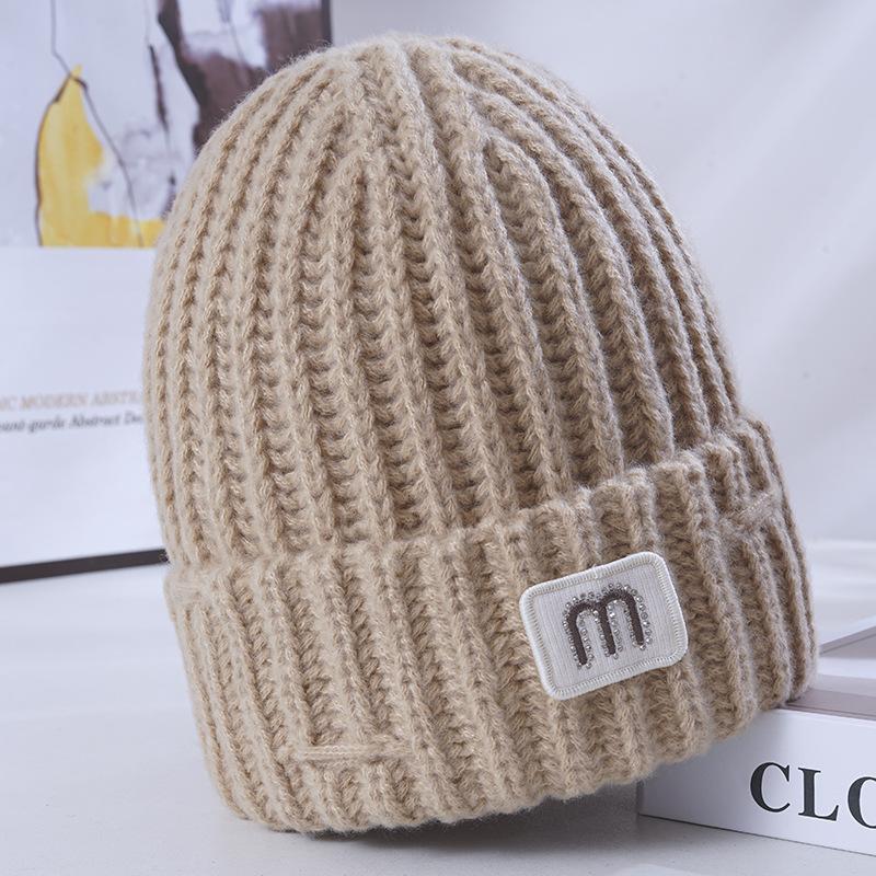 Women's Winter Warm Loose Knitted Hat Korean Style Versatile Windproof Ear Protection Couple Wool Hat