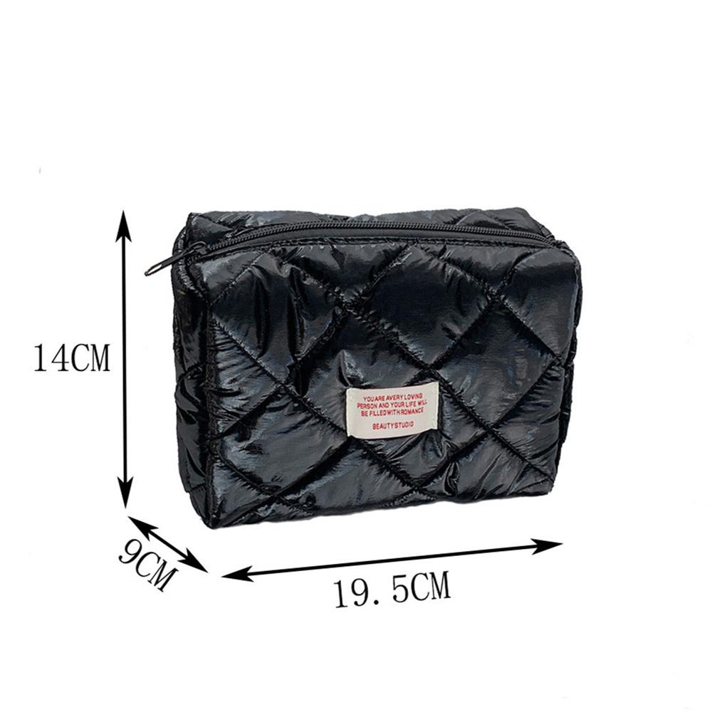 Quilting Women's Cosmetic Pouch Large Capacity Travel Storage Bags Simple Plaid Ladies Clutch Handbags Big Toiletry Bag