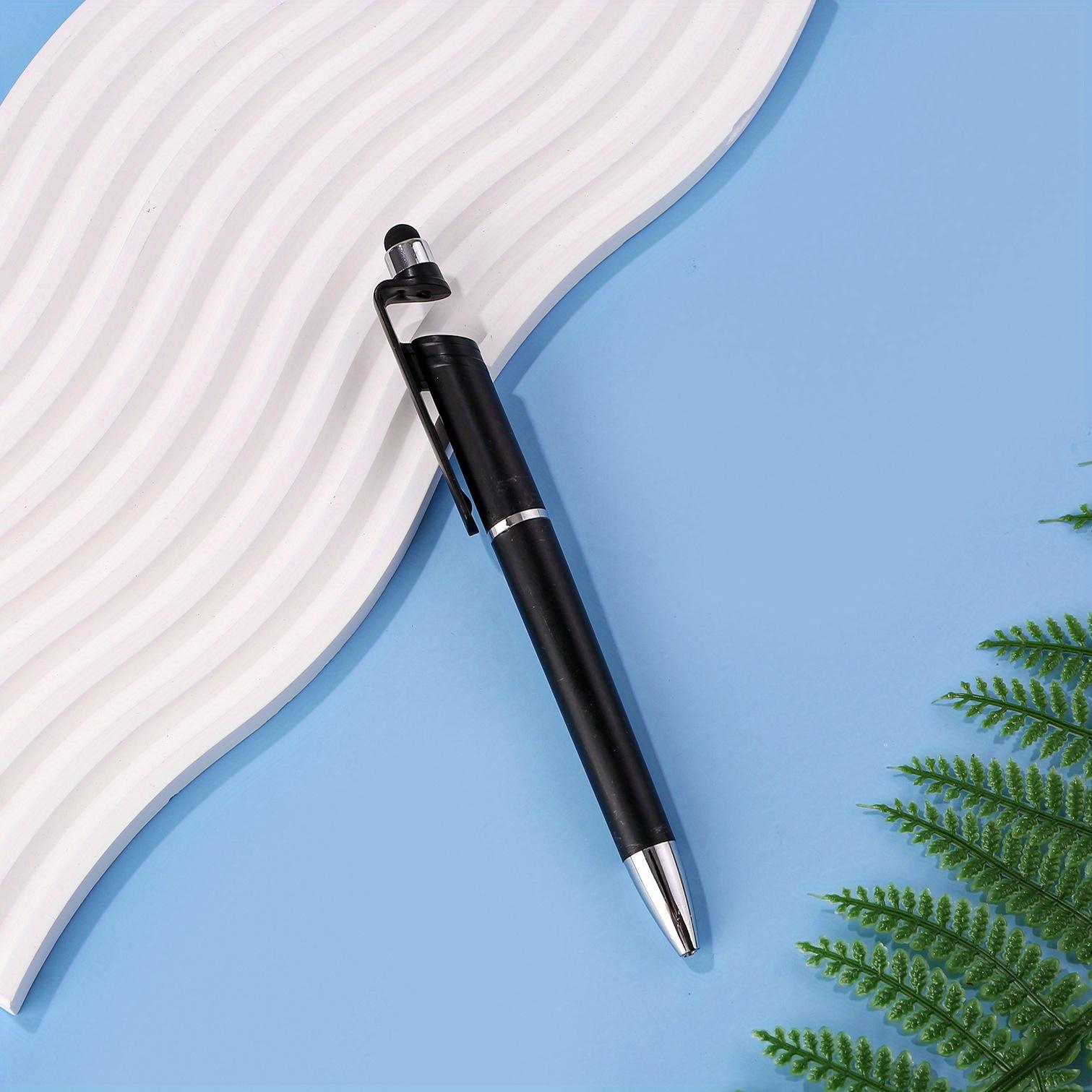 

Возвращение в школу, 10 шт., 0,7 мм, простая металлическая шариковая ручка для сенсорного экрана телефона, подставка для мобильного телефона, шариковая ручка, имитация металлической ручки, канцелярские принадлежности чёрный