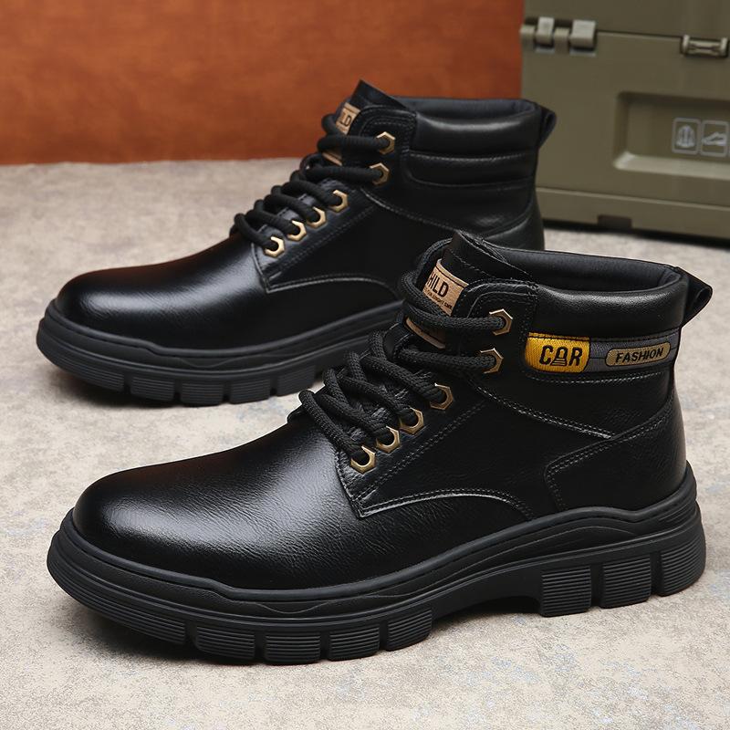 

Модные британские бархатные зимние ботинки на платформе из коровьей кожи для мужчин, модные мужские туфли с мягкой подошвой, дизайнерские повседневные ботильоны для мужчин 38