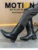 Chelsea Herren Plus Size High-Top Lederstiefel - Britischer Trend Lässige Mode, Arbeitskleidung Martin Stil