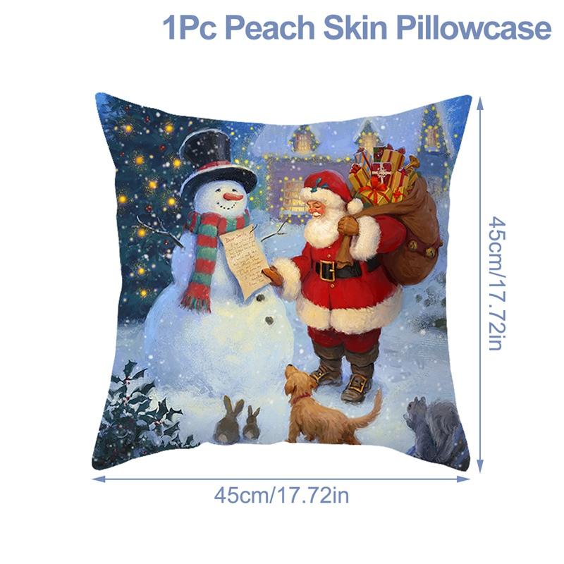 Christmas Cushion Cover Xmas Decorations For Home  Merry Christmas Ornament Pillowcase Natal Navidad New   Gifts