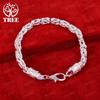Fashion Hip-Hop Style 925 Sterling Silver Keel Chain Bracelet For Women Engagement Wedding Party Trendy Jewelry Accessories