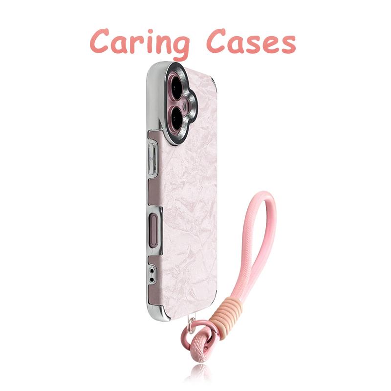 

For iPhone 17 Pro Max Case Red Snow Mountain Leather Wrist Strap Shockproof Protective Design with iPhone 16 15 14 13 12 11 iPhone 13 Pro Max