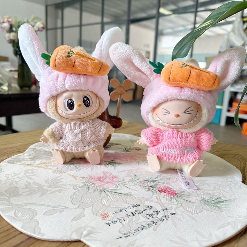 Clothes Only] Pendant  For Rab Sit Party Series Doll Coat For LABUBU Hat Carrot Hair Band