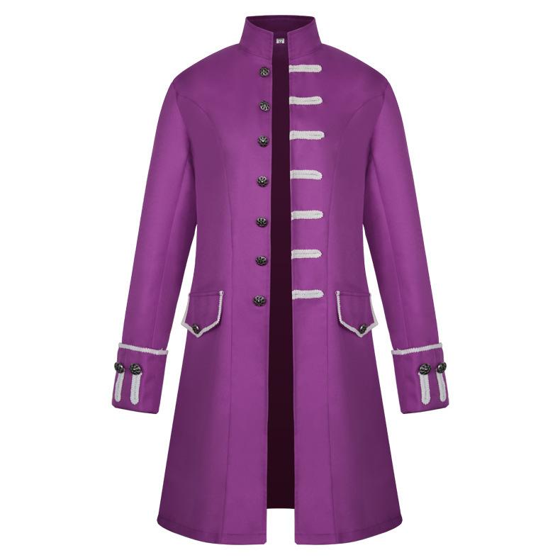Halloween Herenjas Amazon Steampunk Vintage Opstaande Kraag Jas
