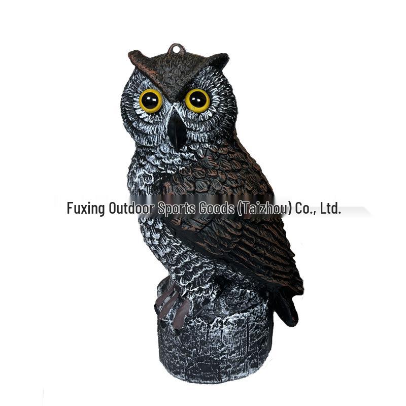 Garden Owl Bird Repellent Ornament - Realistic Head-Turning Design for Outdoor Decoration