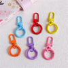 5/10/30pcs Keyring Lobster Clasp Spring Buckle With Buckle Colored Keychains For DIY Jewelry Making Key Ring Hooks Bags Buckle