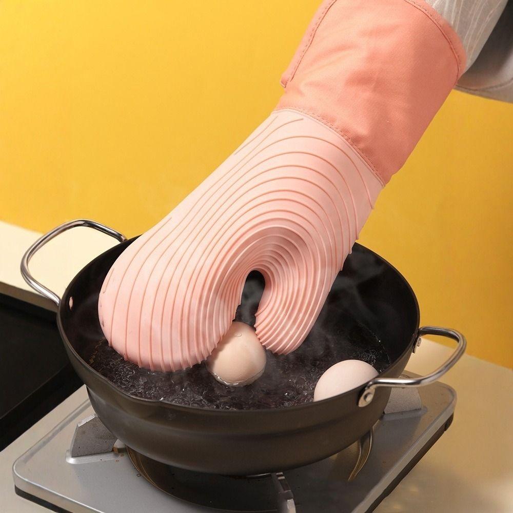 Heat Resistant Oven Gloves Flexible Baking Gloves Essentials Silicone Oven Mitt for Home