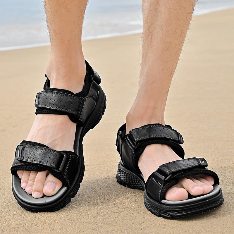 Fashion Men's sandals outdoor Black Sandal Fashion Summer Sandals 2024 new Products Shoes for Men Water Walking Soft Beach Sandals