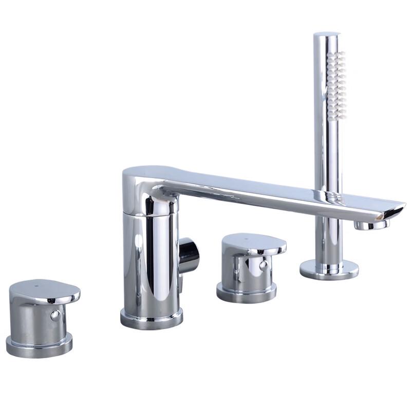 TLXT Round Deck-Mounted Bathtub Faucet Set
