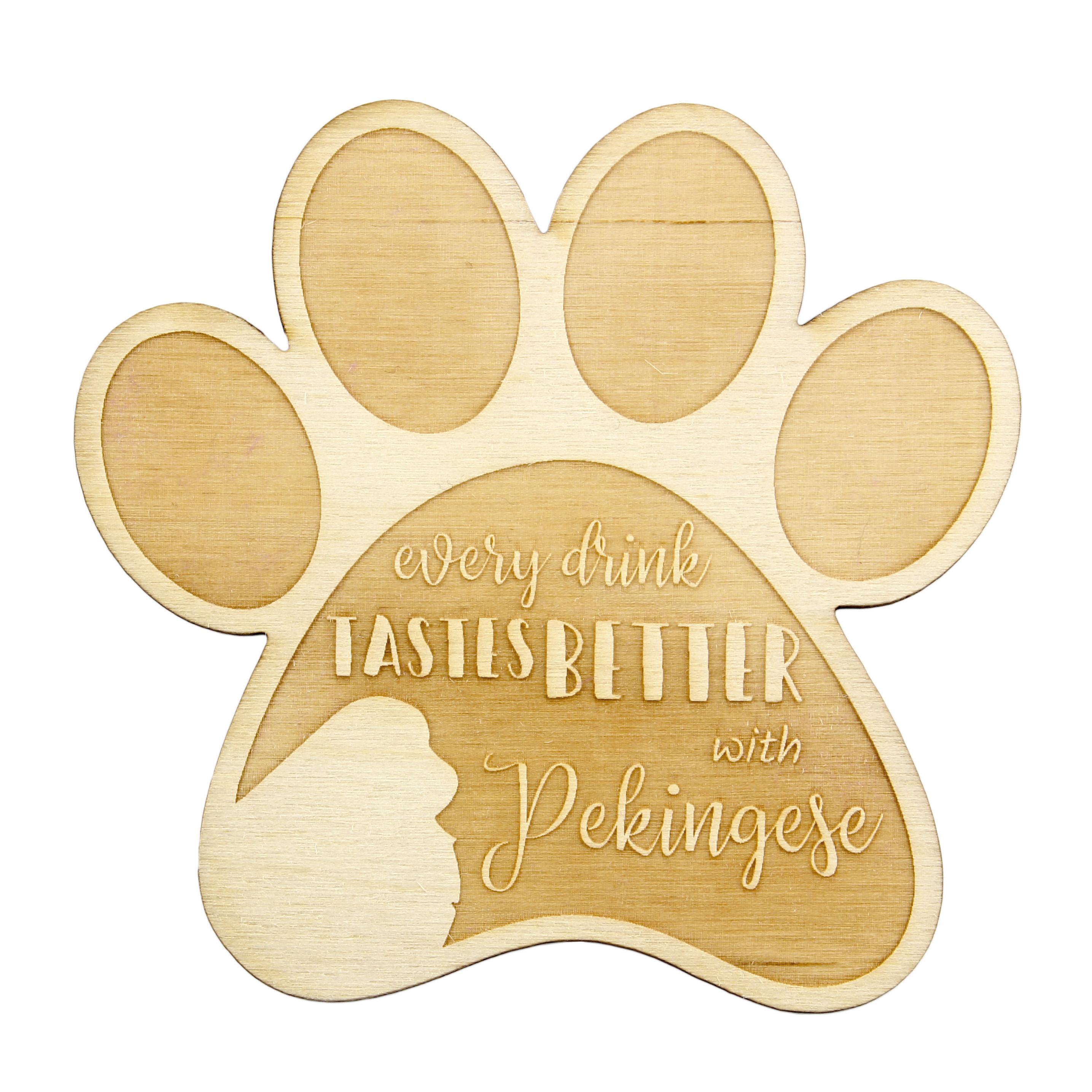 

Pekingese, Pekinese, Peke - Mug coaster, engraved coaster with dog, gift for dog lover by Art-Dog brand