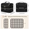 Double Layer Nail Polish Organizer Bag Holds 60 Bottles Large Capacity Nail Tech Kit Travel Case Nail Care Kit Bag
