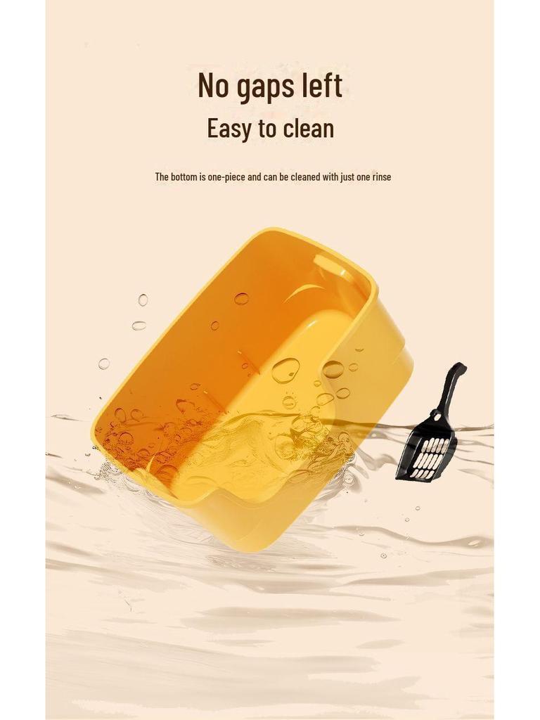 Green Giant Extra Große Anti-Spritz Katzenstreubox, Offenes und Halboffenes Design für Kätzchen.