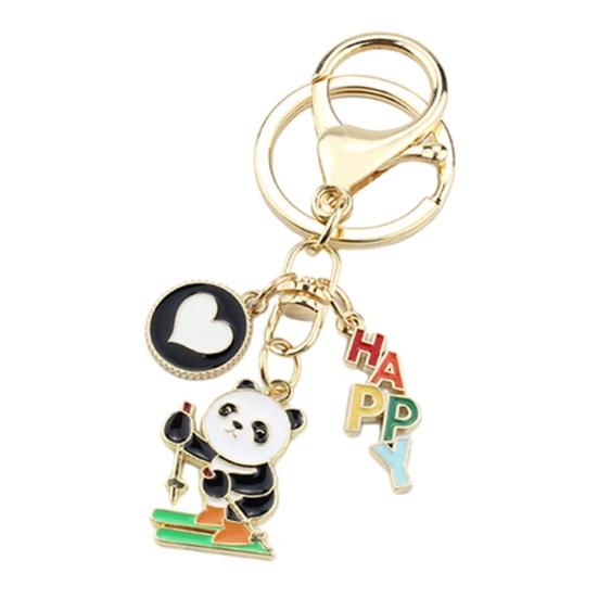Breloc de Anul Nou Panda Heart Wishes Pandantiv lustruit Cel mai bun clemă pentru homar Geantă ușoară de umăr