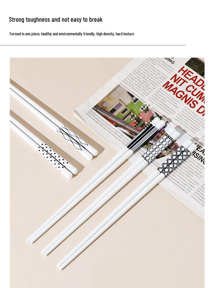 Nordic Hepburn Ceramic Chopsticks: Moisture-Proof, High-Temperature Resistant, Creative Single-Use Tableware.