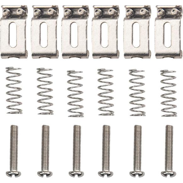 6Pcs Yootones Vintage Style Guitar Tremolo Bridge Saddles Compatible with Fender Strat Stratocaster Electric Guitar (Silver)
