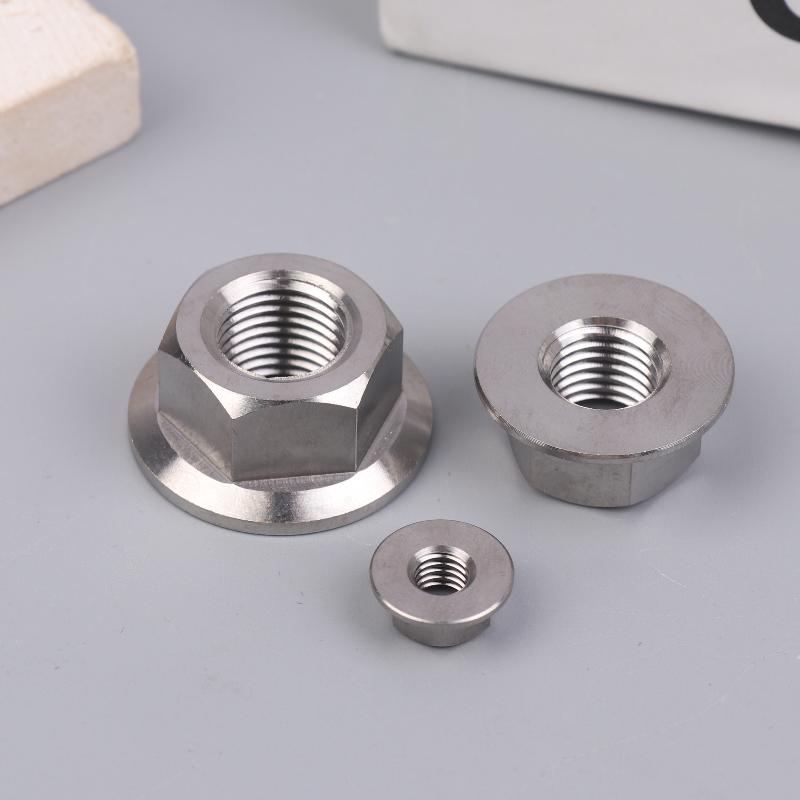 1 Pcs Motorcycles Titanium Hex Flange Hexagon Nuts M5 M6 M8 M9 M10 M12 For Motorcycles And Motorbikes