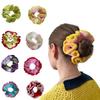 Colorful Knit Hair Scrunchies With Color Contrast Details Soft Hair Tie Elastic Bands Accesories For Women And Girls