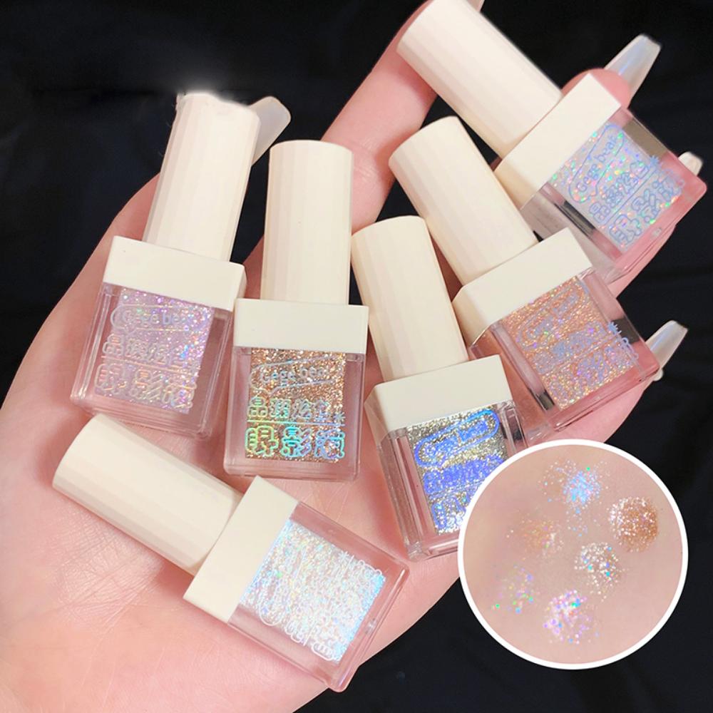 Peach Pink Gold Liquid Eyeshadow Metallic Diamond Eye Liner Pen Eye Shadow Palette Highlight Shimmer Pigmented Brighten Cosmetic