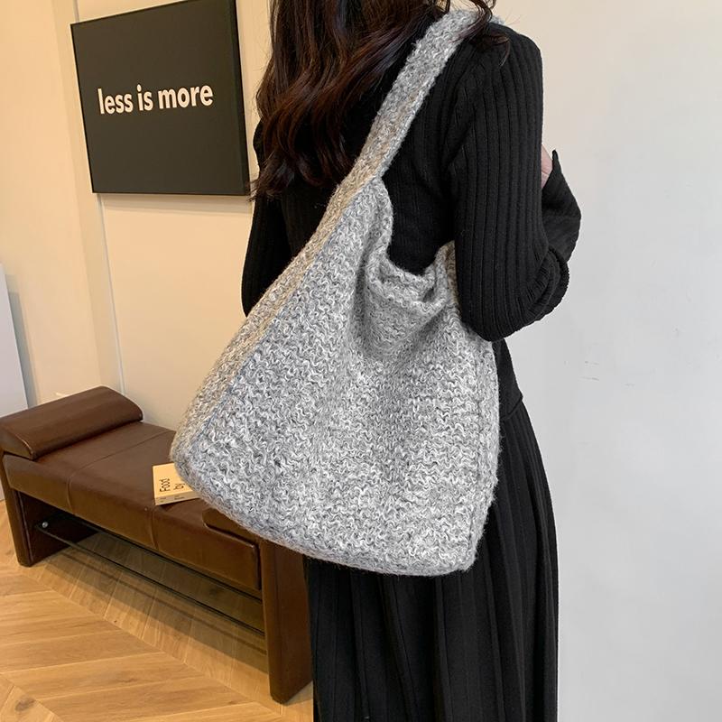 Lazy Wind high-capacity mesh bag for women  autumn bestseller  grey fashion compound leisure versatile shoulder bags