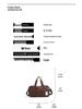 Men's Lightweight Water-Repellent PU Travel Bag for Gym, Yoga, and Sports