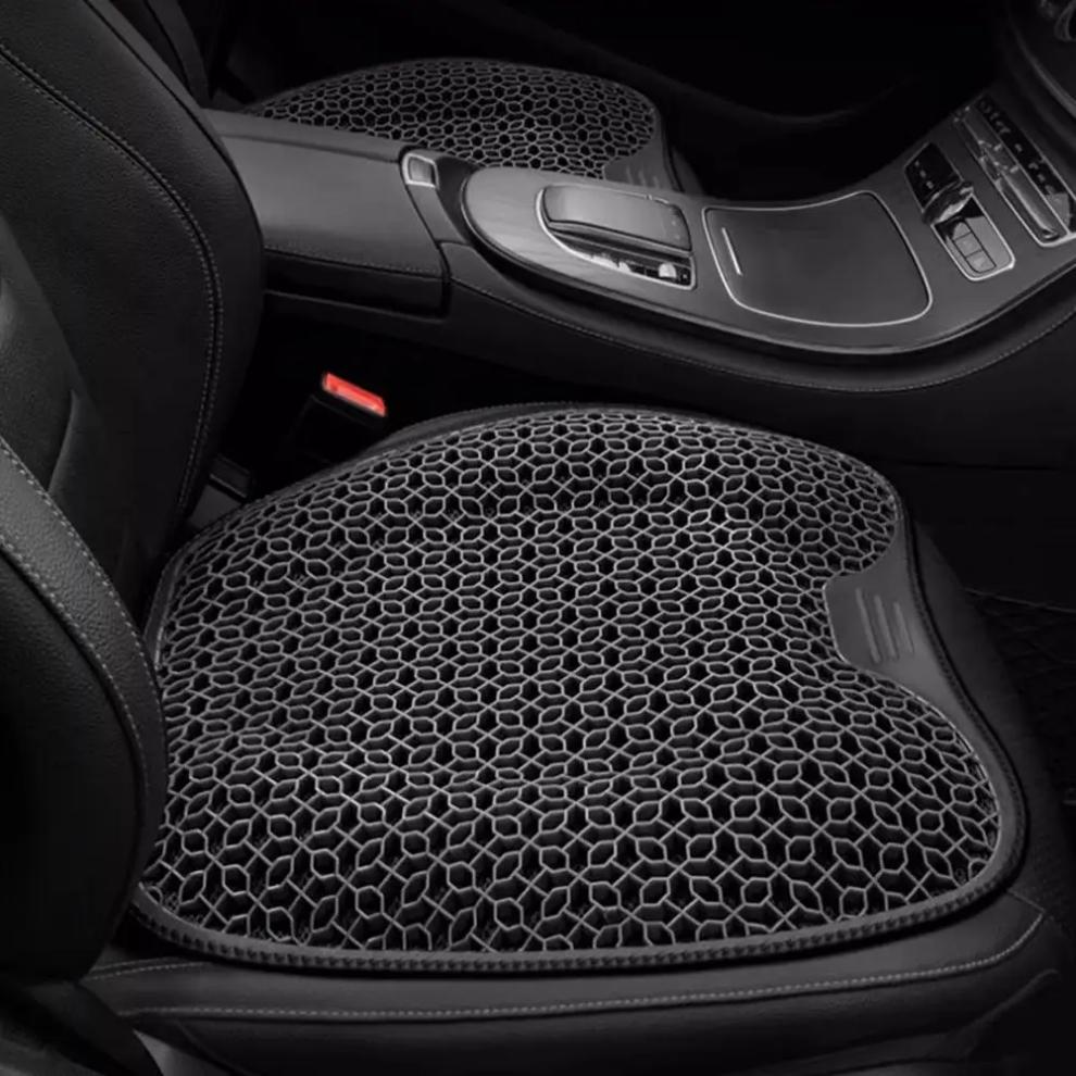 Car Seat Cushion  Summer Lumbar Support Honeycomb Gel Ice Thread Seat Backrest Ventilation Breathable Car Cushion Accessories