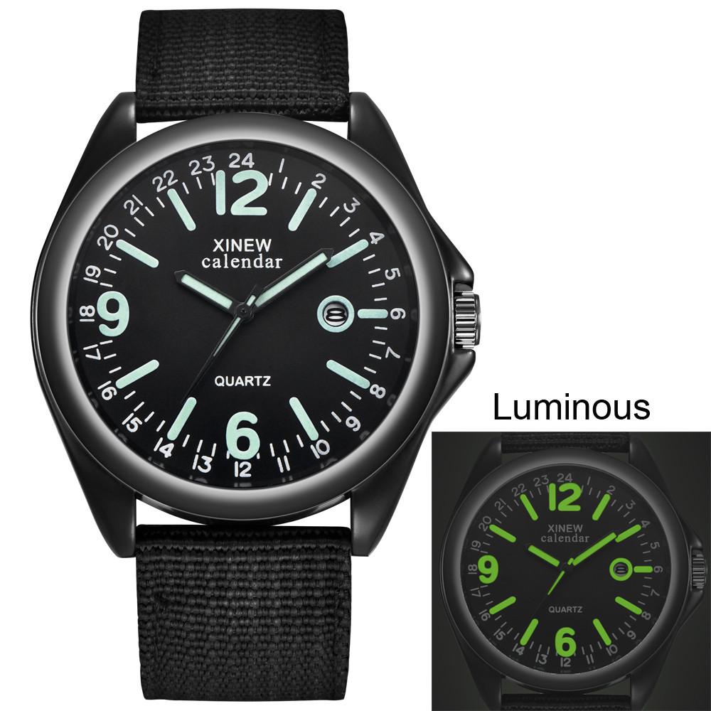 Military Herr Quartz Watch Black Dial Date Luxury Sport Armbandsur