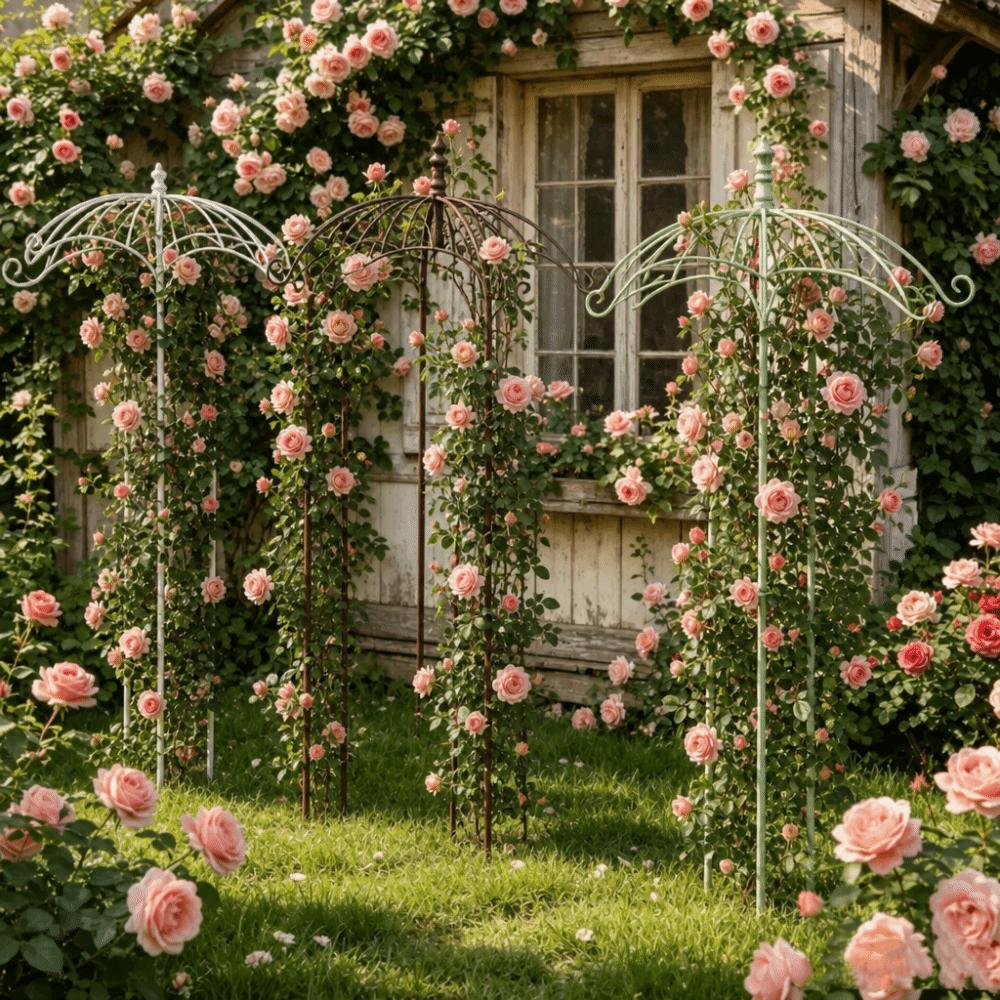 Disposizione Floreale Stile Rustico Decorazione da Giardino Traforata Palo Giardino Esterno