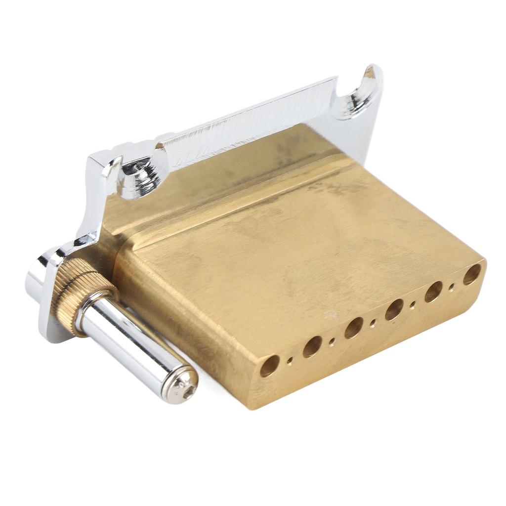 Fockety Electric Guitar Tremolo Cent Style Tremolo Bridge 54mm String Solid Brass Stainless Steel Push Arms for Increased Bridge, 6-String