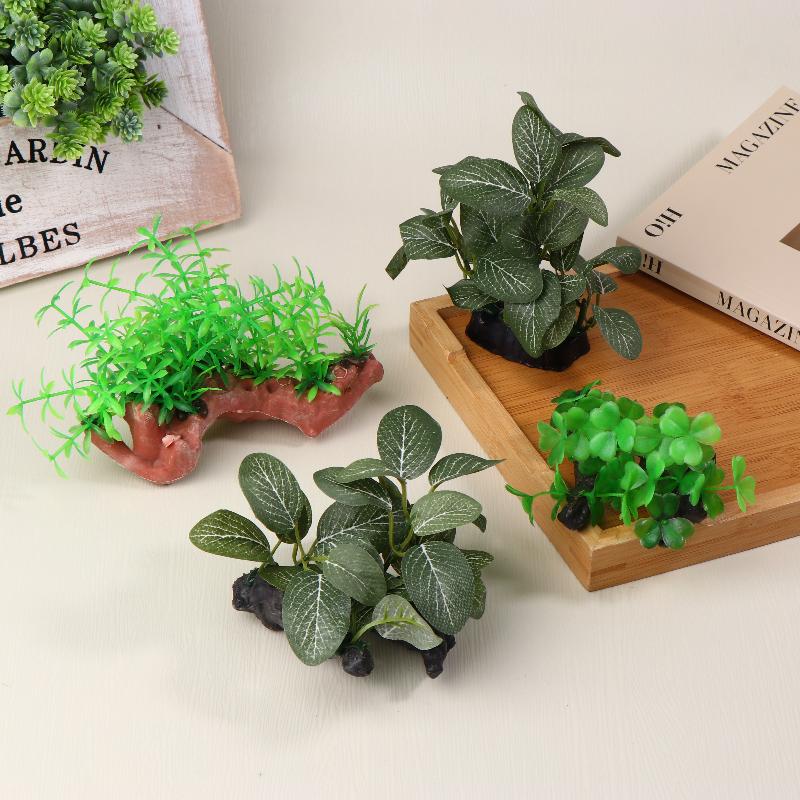 Artificial Driftwood Plant For Aquarium Decor Plastic Plant Branches Ornament For Fish Tank Accessories