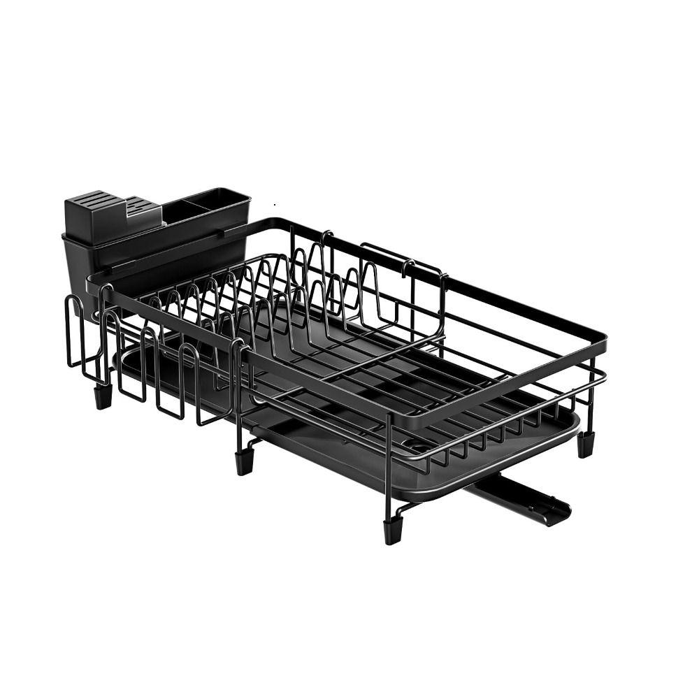 

Multipurpose Dish Drying Rack Stainless Steel Dish Drying Holder Large Cup Holder Pot Lid чорний