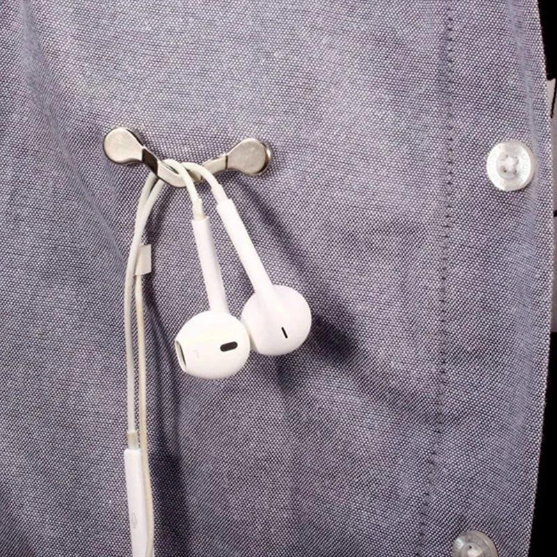 Multi-function Portable Magnetic Eyeglass Clips Holder Hang Brooches Pin Zinc Alloy Magnet Glasses Headset Line Metal Buckle