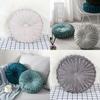 Durable And Reliable Plush Pleated Round Pumpkin Pillow Sofa Cushion Home Accent