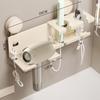 No-Drill Bathroom Organizer Suction Cup Storage Rack Simple Hair Dryer Holder  Household