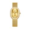YaLaLuSi Elegant Oval Women Watch Shiny Crystal Bezel Mesh Band Quartz Ladies Wrist Watch Luxury Gift Watch For Her