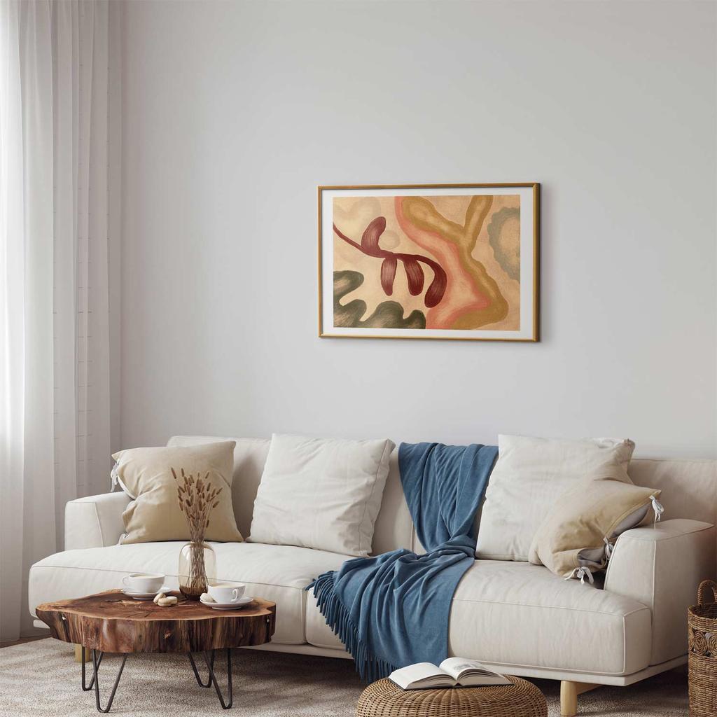 Plakat - Kolorowe Kształty - Przetarte Figury W Technice Lime Wash