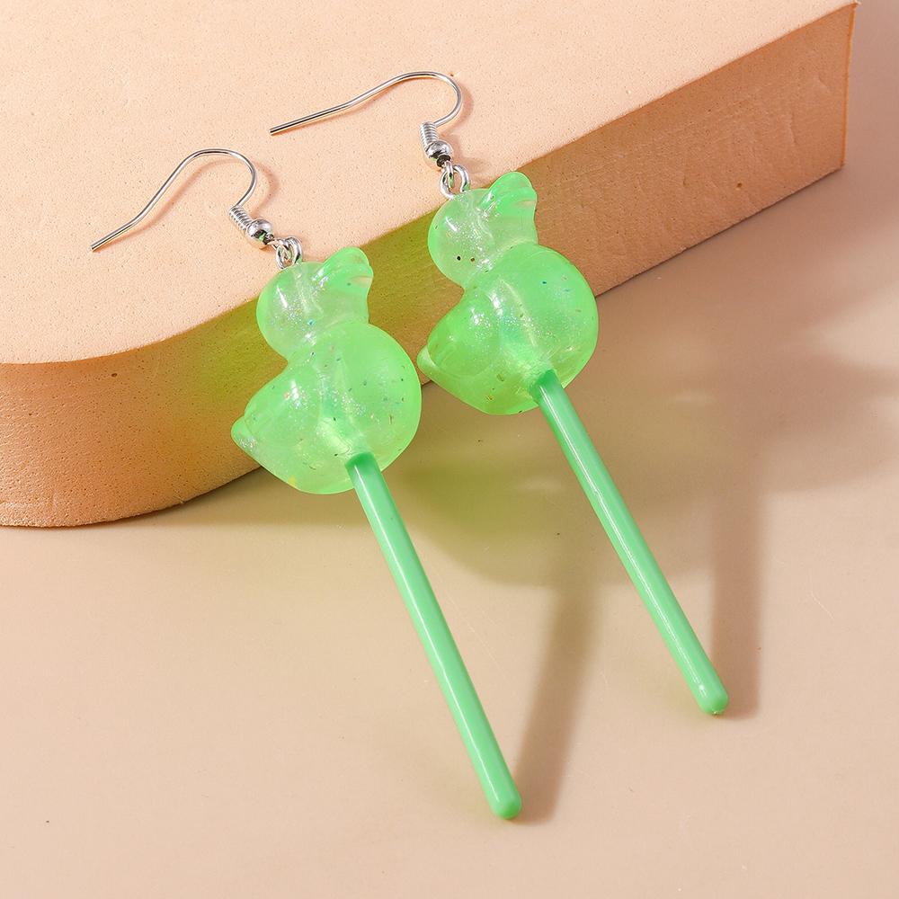 Cute Resin Sweet Lollipop Drop Earrings for Women Simulation Food Candy Dangle Earrings Girls Party Jewelry Gifts